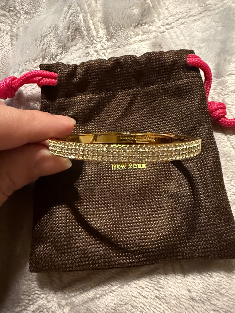 kate spade Gold Crystal Pavé Bangle Bracelet